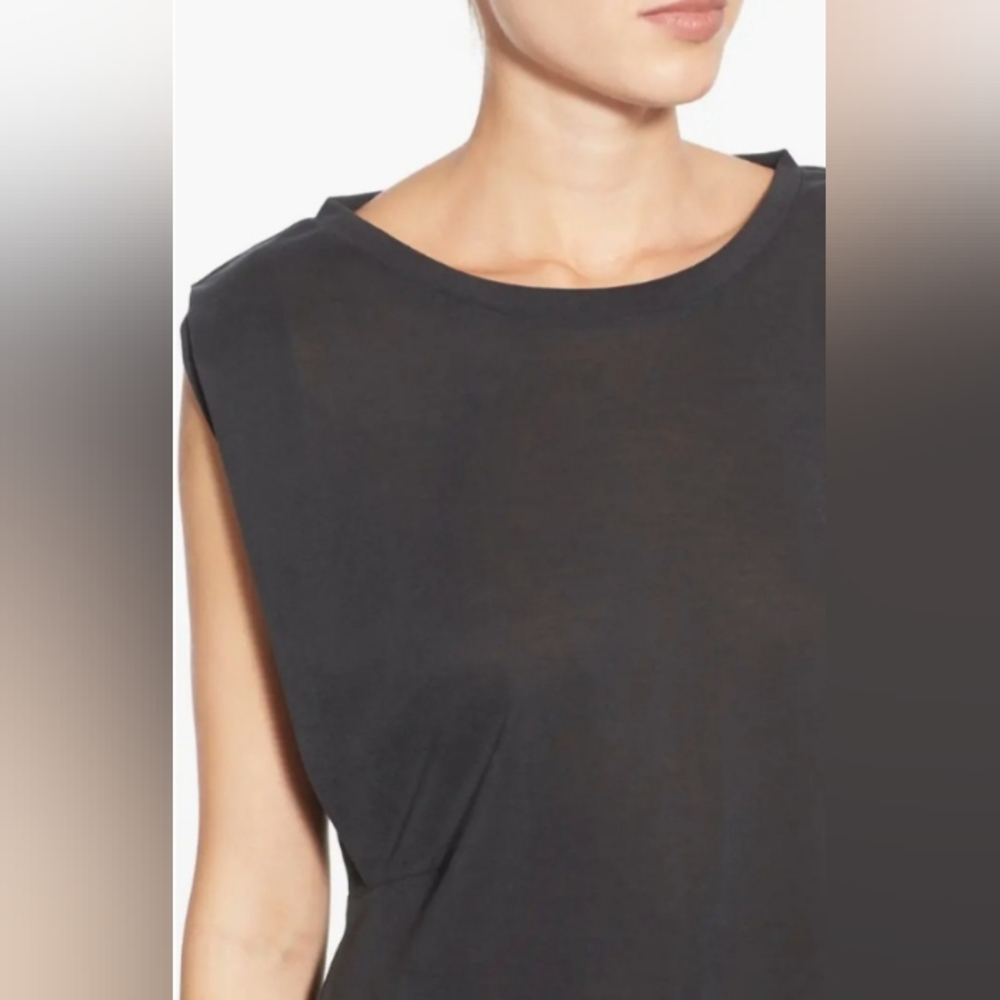 Halogen Side Pleat Sleeveless Jersey Tunic sz M - Picture 6 of 7
